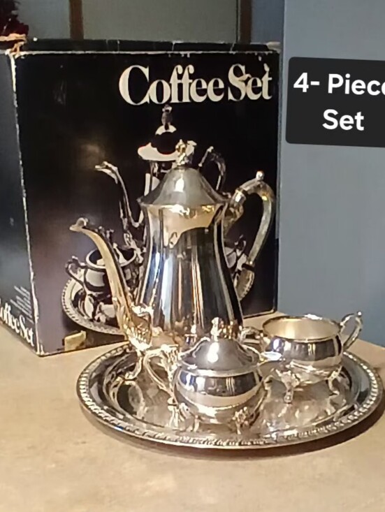 Leonard Other - Leonard Coffee (4 Piece) Set Silver Plated